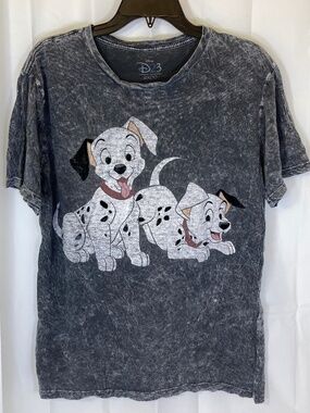 Disney 2011 D23 Expo Shirt Sz L 101 Dalmatians Unisex Shirt Gray Short Sleeve